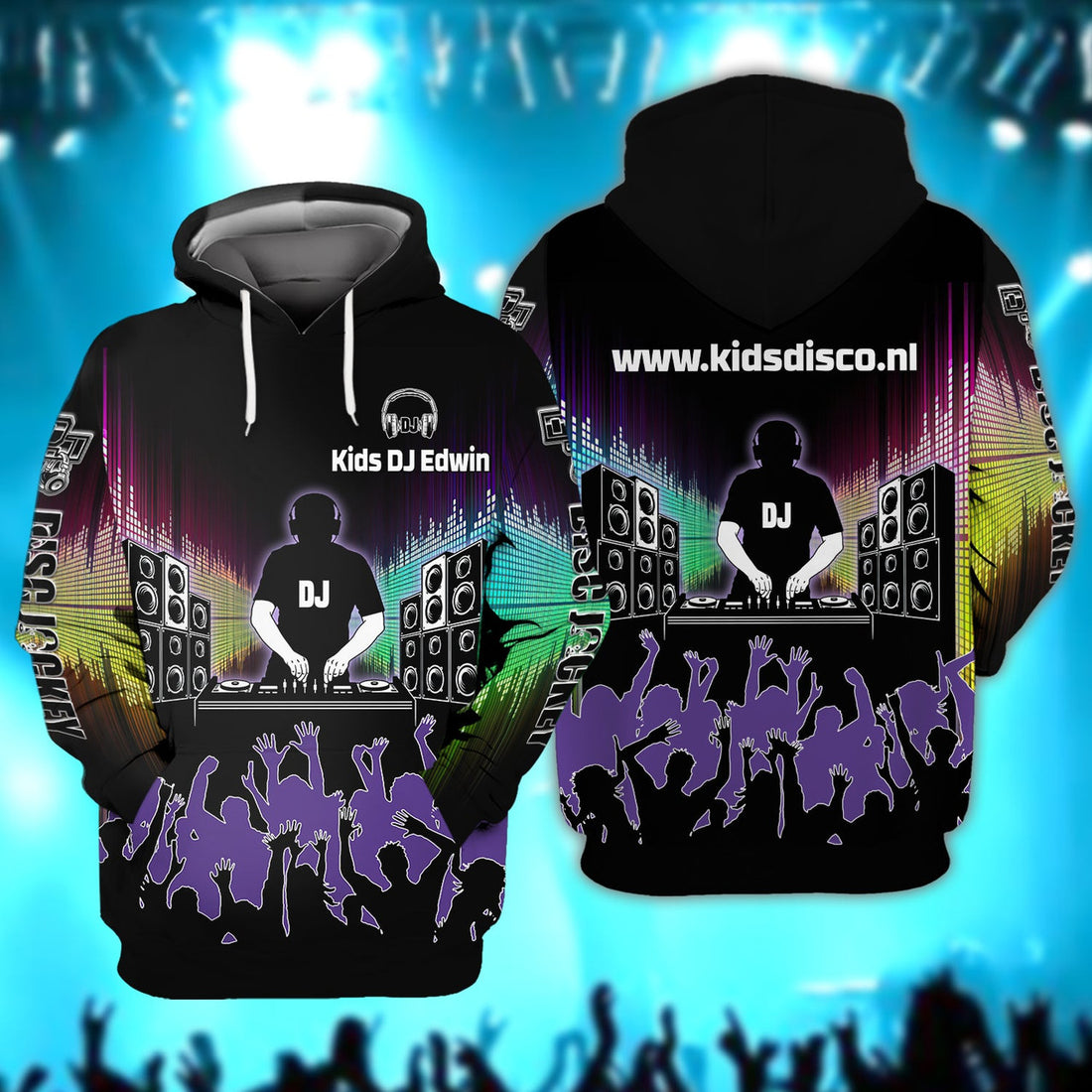 FUNSTUFFPRINT DJ Edwin Personalized Name 3D Hoodie and Zip Hoodie