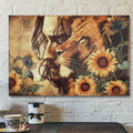 Amazing Jesus - Lion And Sunflower - Bible Verse Canvas - Scripture Canvas Wall Art