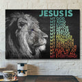 Awesome Lion - Jesus Is My Life - Bible Verse Canvas - Scripture Canvas Wall Art