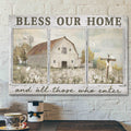 Amazing Farm - Bless Our Home And All Those Who Enter Canvas Wall Art