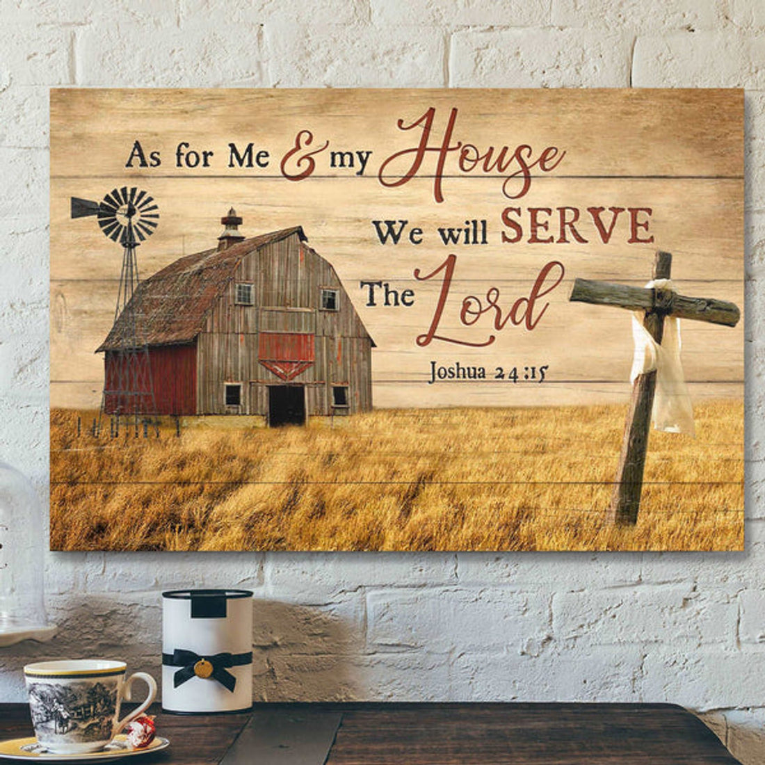 As For Me And My House We Will Serve The Lord - Bible Verse Canvas - Scripture Canvas Wall Art