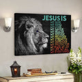 Awesome Lion - Jesus Is My Life - Bible Verse Canvas - Scripture Canvas Wall Art 