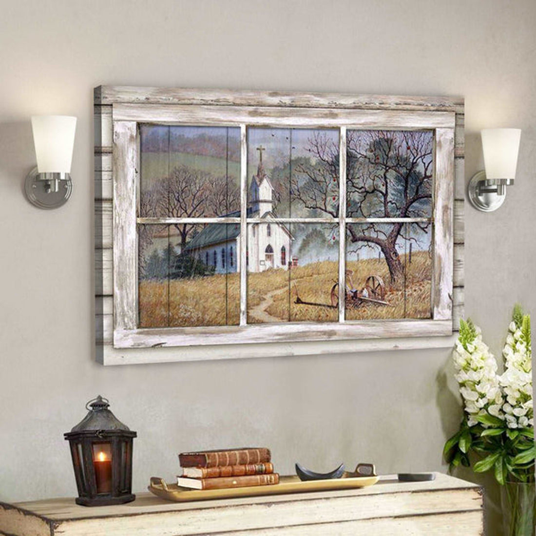 Beautiful Church Canvas Wall Art - Bible Verse Canvas - Scripture Canvas Wall Art 