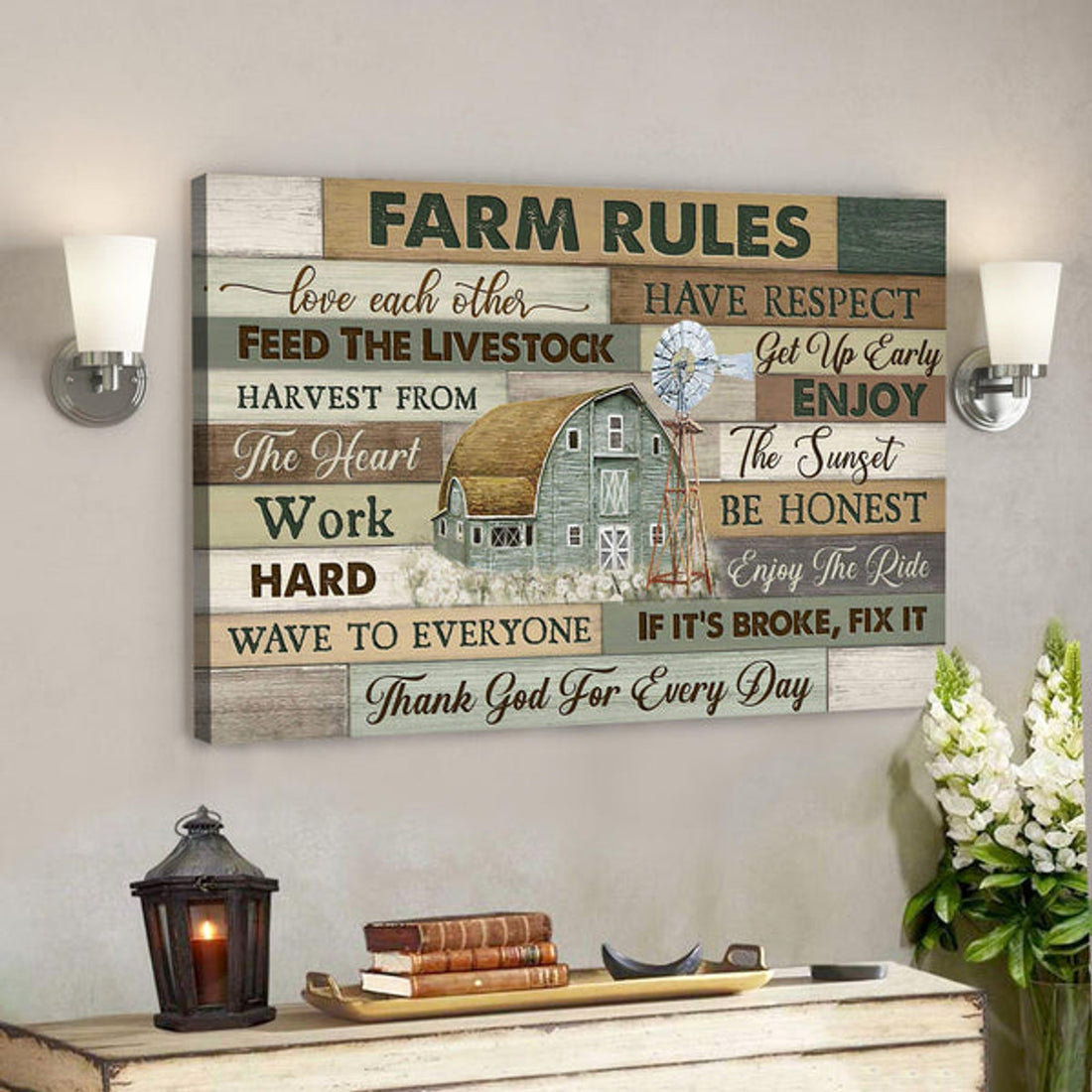 Stunning Farm - Thank God For Every Day Canvas Wall Art - Bible Verse Canvas 
