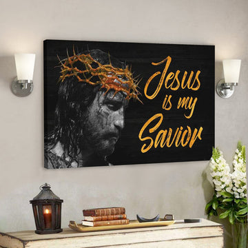 Jesus Is My Savior Canvas Wall Art - Bible Verse Canvas - Scripture Canvas Wall Art 