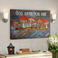 Bible Verse Wall Art Canvas - Copy Of Mushroom - God Says You Are Canvas 