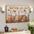 Beautiful Flower - God Says You Are Canvas Wall Art - Bible Verse Canvas - Scripture Canvas Wall Art 