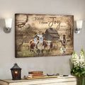 Cow On The Farm - Today I Choose Joy Canvas Wall Art - Bible Verse Canvas - Scripture Canvas Wall Art 