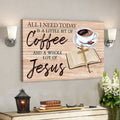 Bible Verse Canvas - Jesus And Coffee Wall Art Canvas - Scripture Canvas Wall Art 