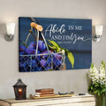 Bible Verse Canvas - John 154 Abide In Me And I In You Canvas Art - Scripture Canvas Wall Art 