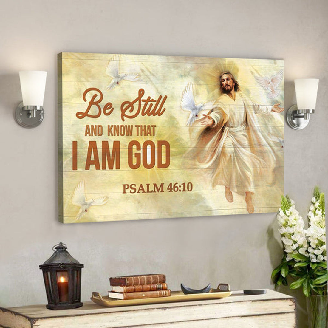 God Canvas - Bible Verse Canvas - I Am God - Beautiful Jesus Canvas - Scripture Canvas 