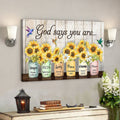 God Canvas - Bible Verse Canvas - Vase Of Sunflower Canvas - God Says You Are Unique - Scripture Canvas 