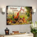 Chickens - Today I Choose Joy Canvas Wall Art - Bible Verse Canvas - Scripture Canvas Wall Art 