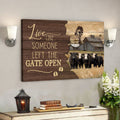 White Face Angus Cattle - Live Like Someone Left The Gate Open - Bible Verse Canvas - Scripture Canvas Wall Art 