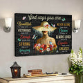 Bible Verse Canvas - Flower Girl - God Says You Are Canvas Wall Art - Scripture Canvas Wall Art 
