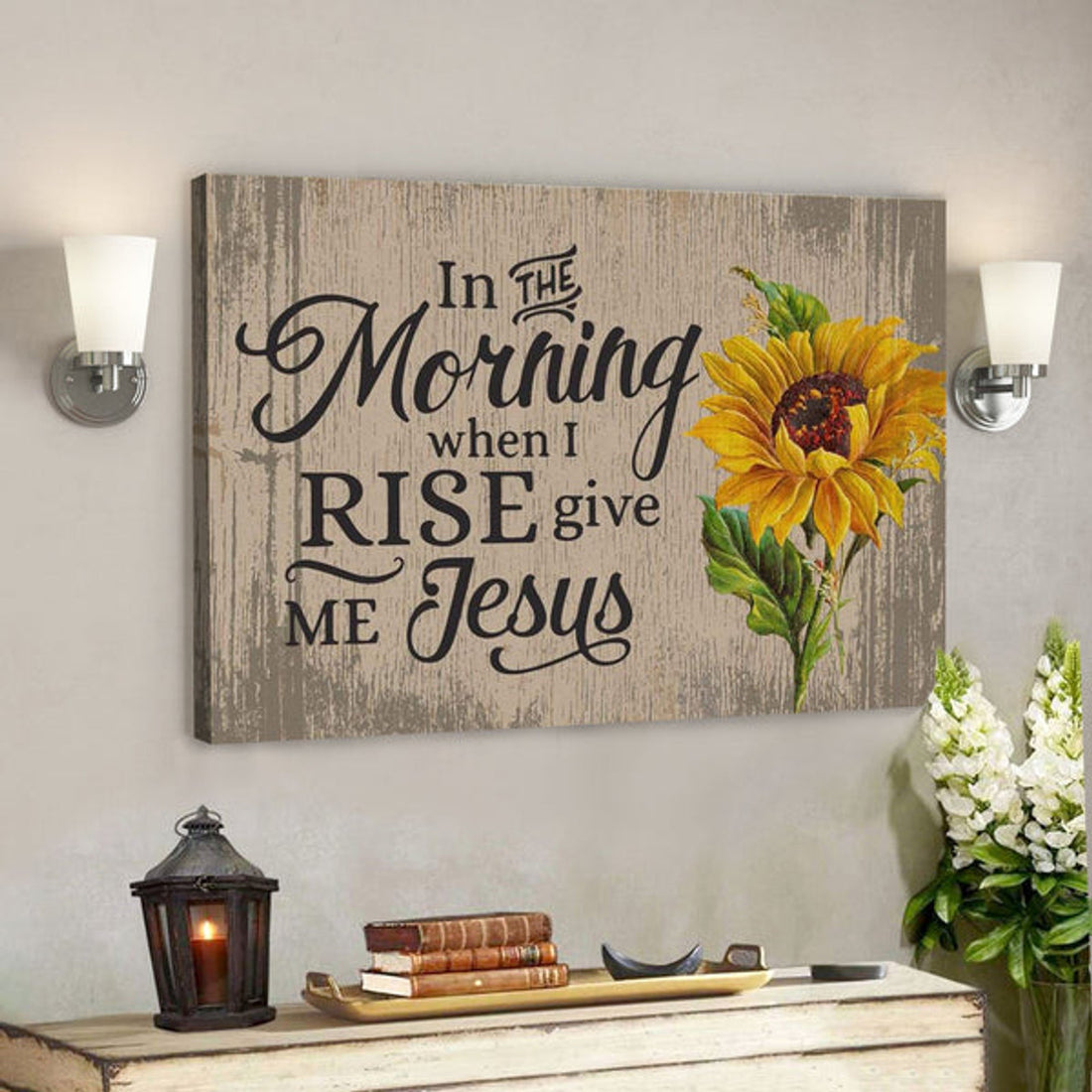 God Canvas Prints - Jesus Canvas Art - In The Morning When I Rise Give Me Jesus Canvas Print - Christian Wall Art 