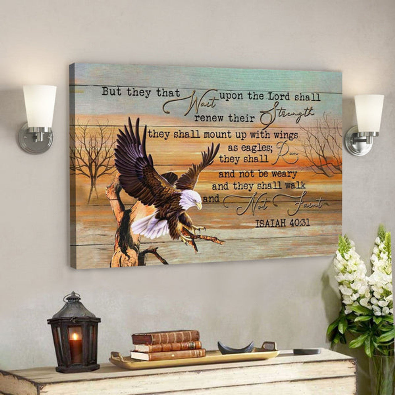 They That Wait Upon The Lord Wall Art - Eagle Canvas Print 