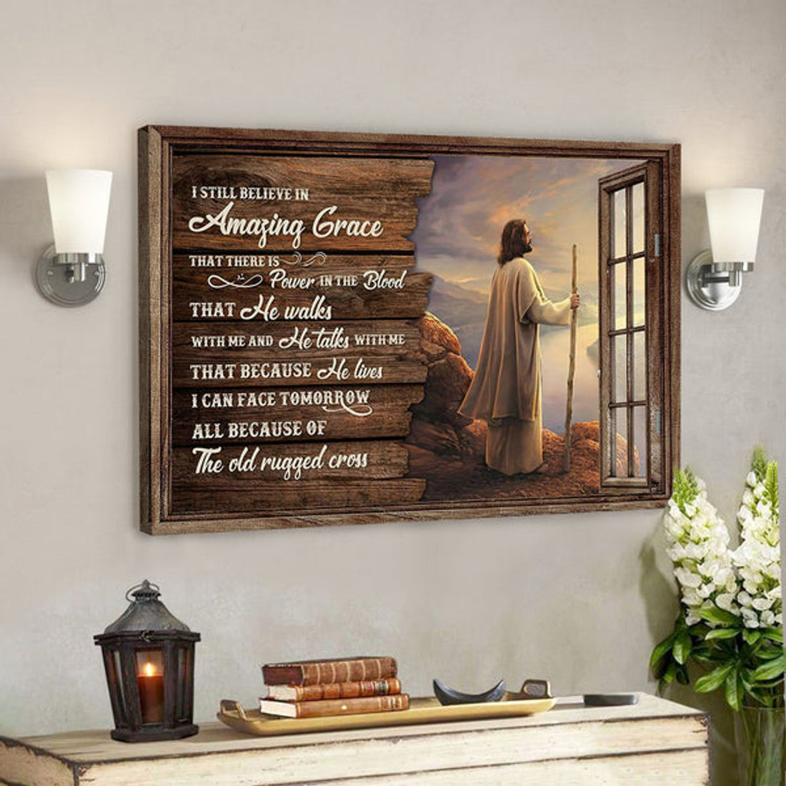 Jesus God Landscape Canvas Prints - Jesus Wall Art - I Still Believe In Amazing Grace 