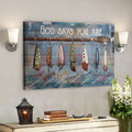 Bible Verse Wall Art Canvas - Fishing - God Says You Are Canvas 