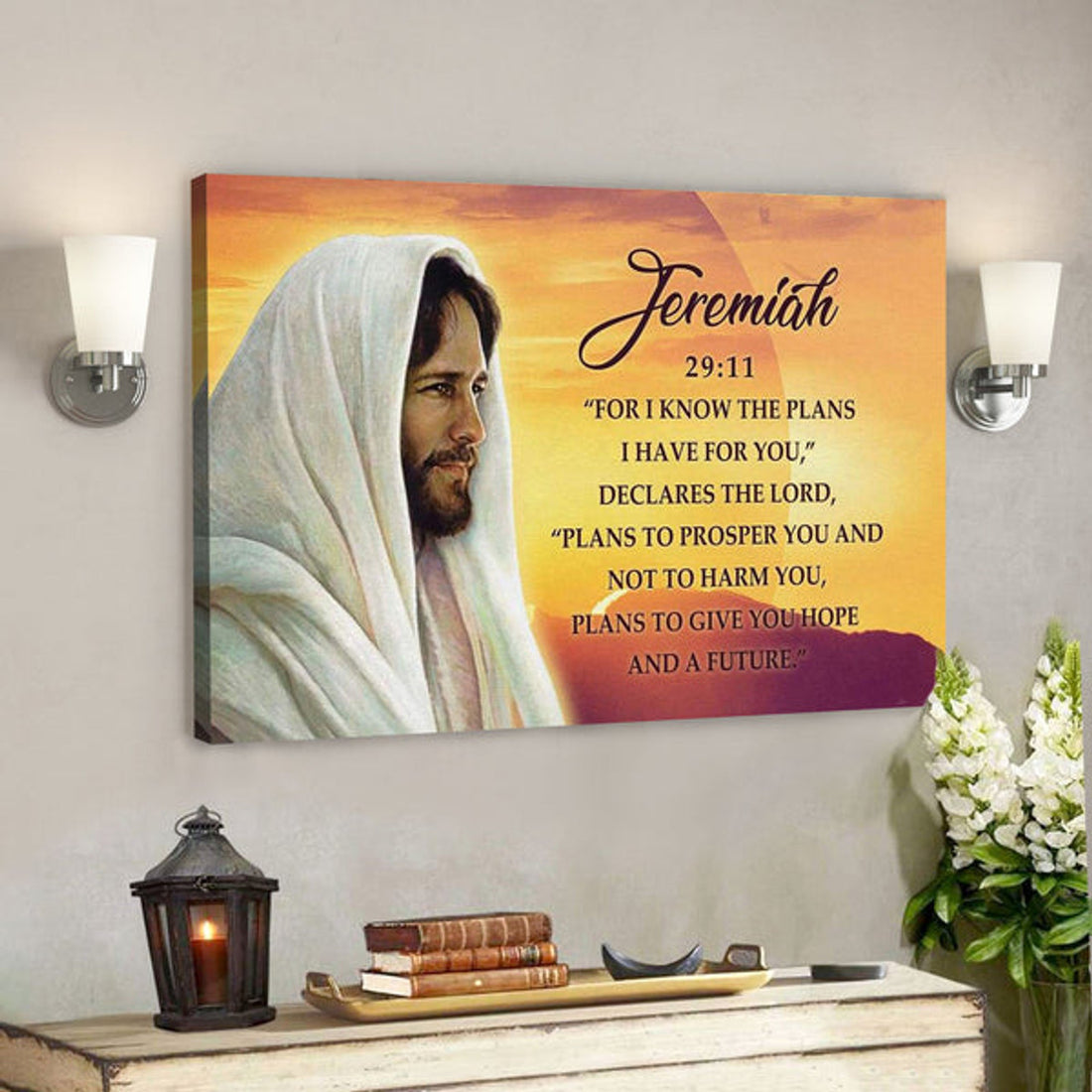 God Canvas Prints - Jesus Canvas Art - Jeremiah 2911 For I Know The Plans I Have For You Canvas Wall Art 