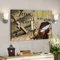 Bible Verse Canvas - Jesus In My Heart Books In My Vein Prayer - Scripture Canvas Wall Art