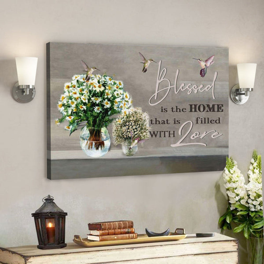 God Canvas Prints - Jesus Canvas Art - Blessed Is The Home That Is Filled With Love Canvas Print - Christian Wall Art 