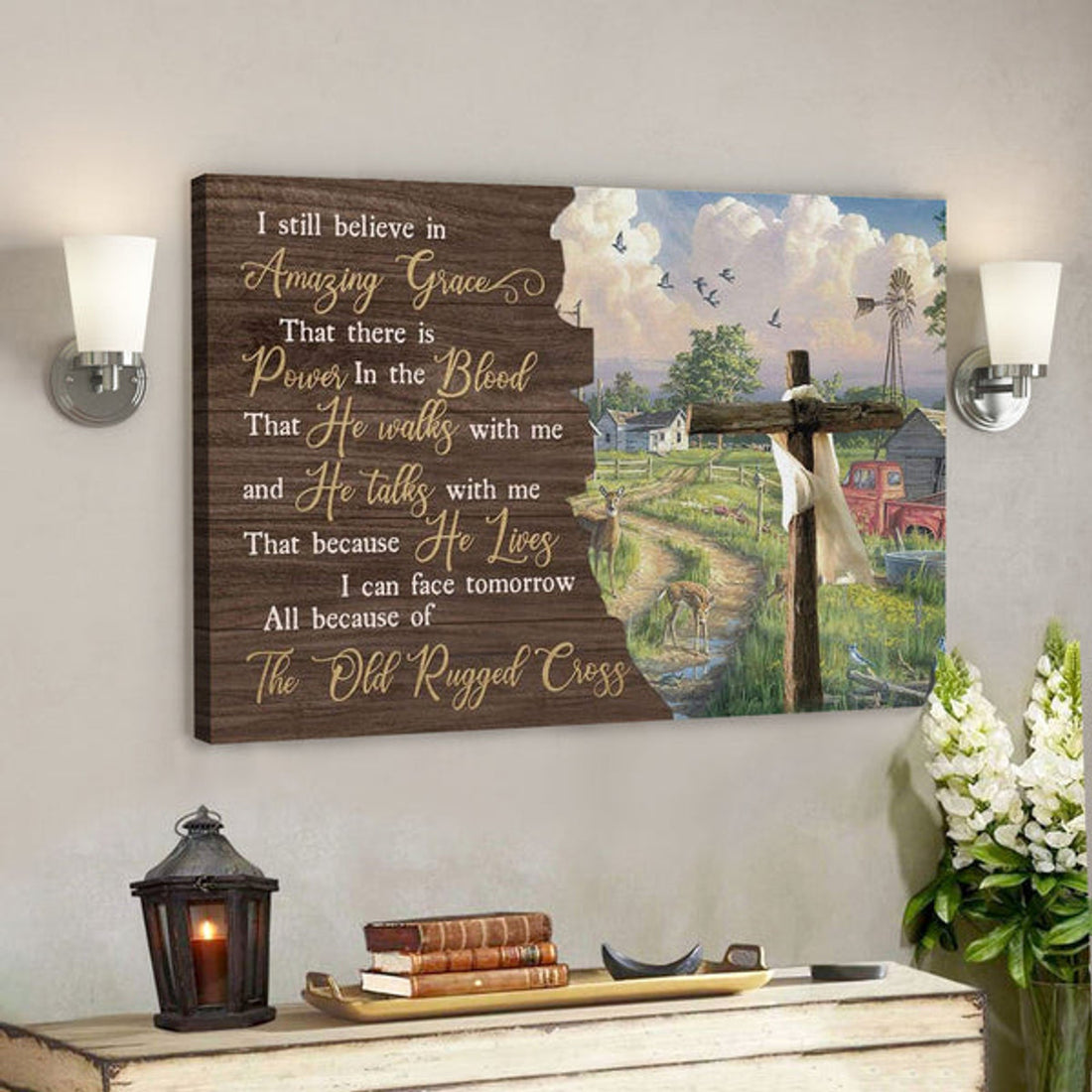 God Canvas Prints - Jesus Canvas Art - I Still Believe In Amazing Grace Farmhouse Wall Art Canvas 