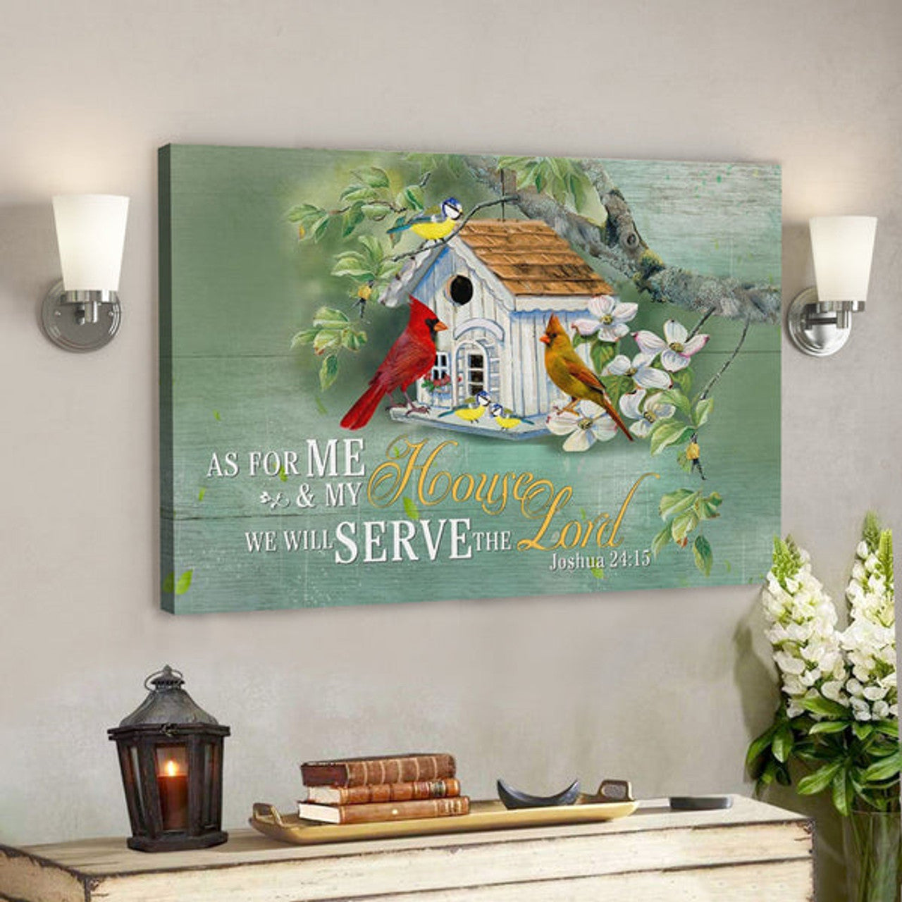 Bible Verse Canvas - Joshua 2415 We Will Serve The Lord Canvas Wall Art - Scripture Canvas Wall Art 