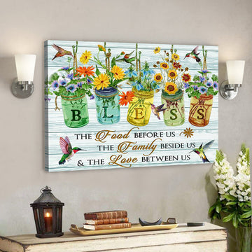 Hummingbird- Bless - Bible Verse Canvas - Scripture Canvas Wall Art 