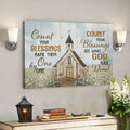 Bible Verse Canvas - Count Your Blessings Name Them One By One Canvas Wall Art - Scripture Canvas Wall Art 