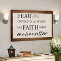 Bible Verse Canvas - God Canvas - Faith Makes One Fine Pillow Canvas Print - Scripture Canvas Wall Art 