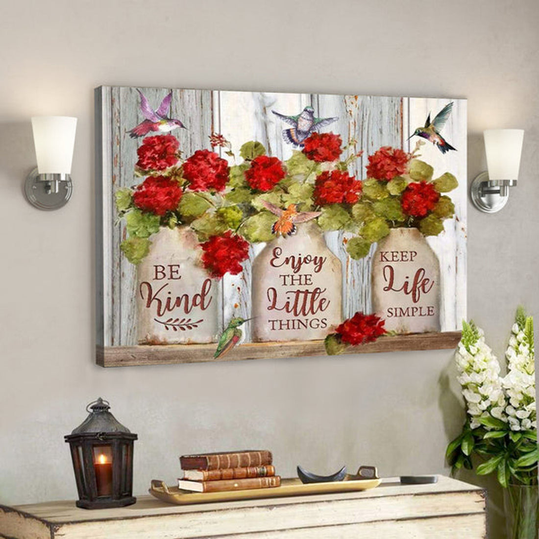 Hummingbird- Be Kind - Bible Verse Canvas - Scripture Canvas Wall Art 