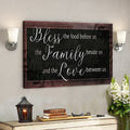 Bible Verse Canvas - Bless The Food Jesus - Scripture Canvas Wall Art 