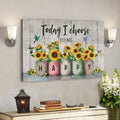 God Canvas - Bible Verse Canvas - Beautiful Jesus Canvas - I Choose Happiness For Today - Scripture Canvas 
