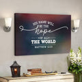 Bible Verse Canvas - His Name Will Be The Hope Of All The World Matthew 1221 Canvas - Scripture Canvas Wall Art 