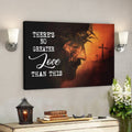 There's No Greater Love Than This - Jesus Face - Christian Wall Art - Bible Verse Canvas - Scripture Canvas Wall Art 