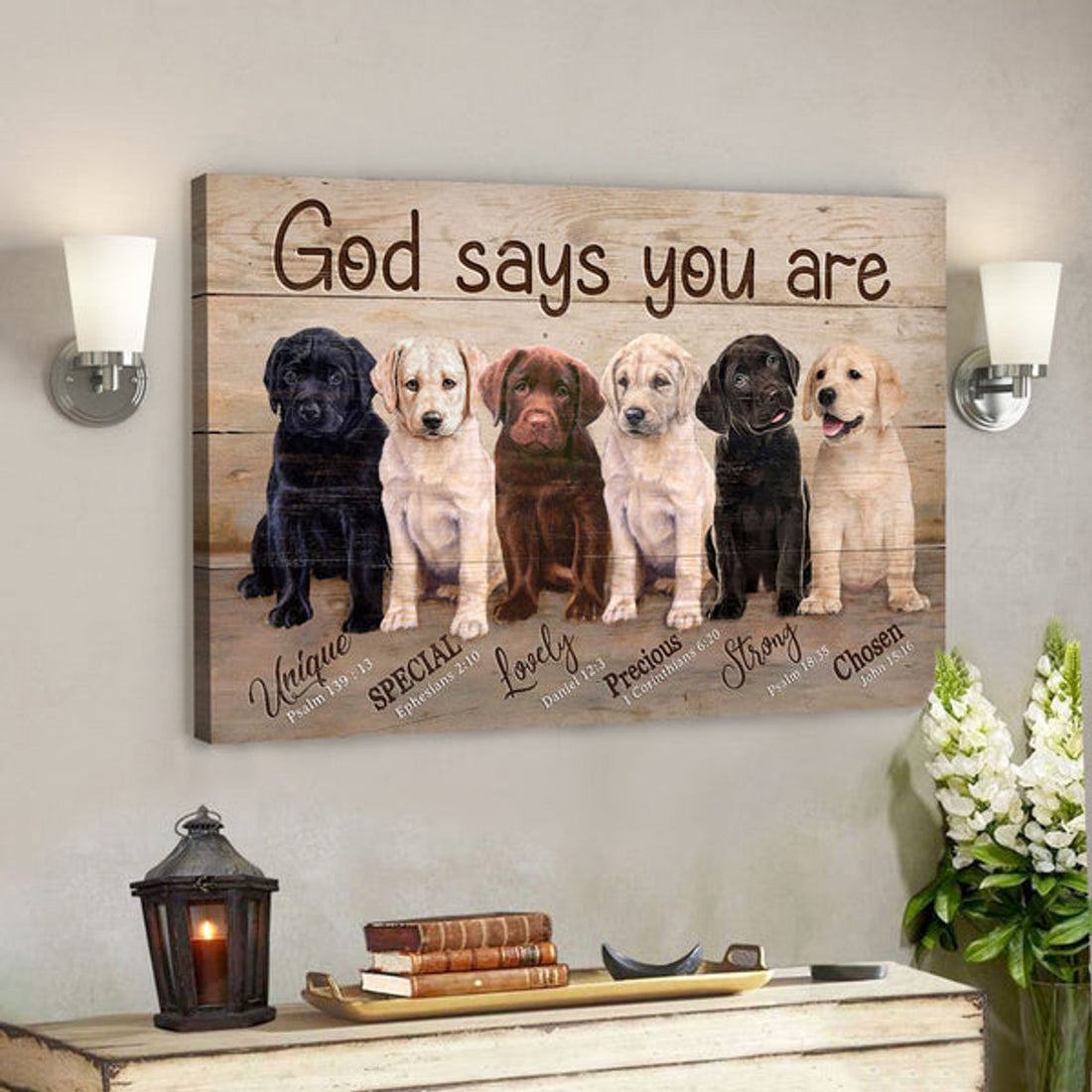 Jesus Landscape Canvas Print - God Wall Art Labrador - God Says You Are 