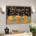 Pumpkin On Black Background - God Says You Are Canvas Wall Art - Bible Verse Canvas - Scripture Canvas Wall Art 