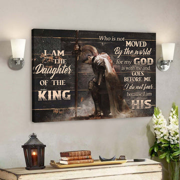 I Am The Daughter Of The King - Do Not Fear Because I Am His Canvas Wall Art - Bible Verse Canvas - Scripture Canvas Wall Art 