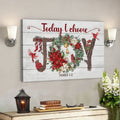 God Canvas Prints - Jesus Canvas Art - Today I Choose Joy Christmas Wall Art Canvas Christian Christmas Gifts 