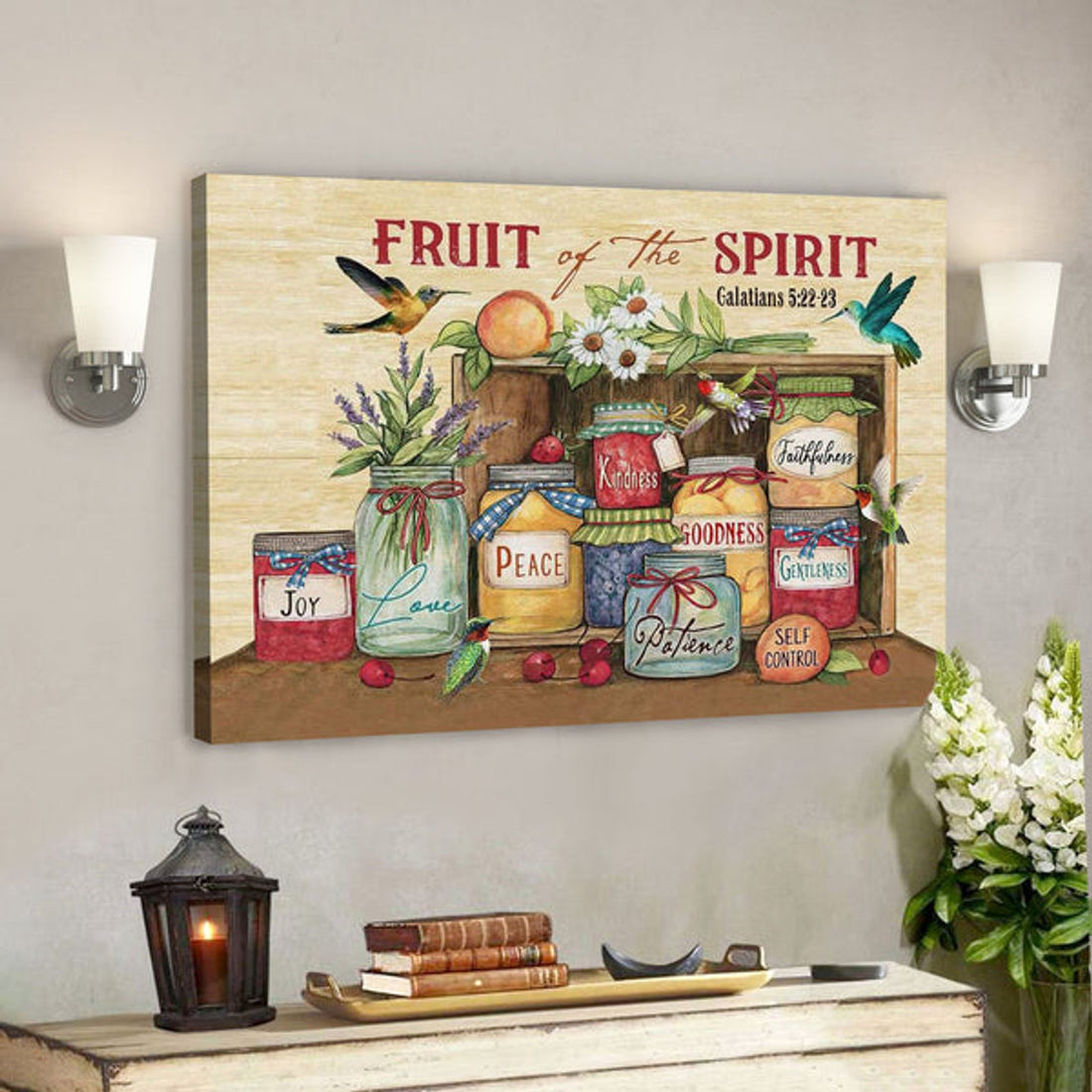 God Canvas Prints - Jesus Canvas Art - Fruit Of The Spirit Galatians 522-23 Canvas Print - Bible Verse Wall Art 