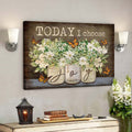 Lovely Butterflies And Flower - Today I Choose Joy Canvas Wall Art - Bible Verse Canvas - Scripture Canvas Wall Art 