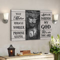 Bible Verse Canvas - Way Maker Miracle Worker Canvas Wall Art - Scripture Canvas Wall Art 