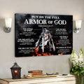 Put On The Full Armor Of God (Ephesians) Canvas Wall Art - Christian Canvas Prints - Faith Canvas - Bible Verse Canvas 