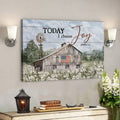 Dandelion Farm With Us Flag - Today I Choose Joy - Bible Verse Canvas - Scripture Canvas Wall Art 
