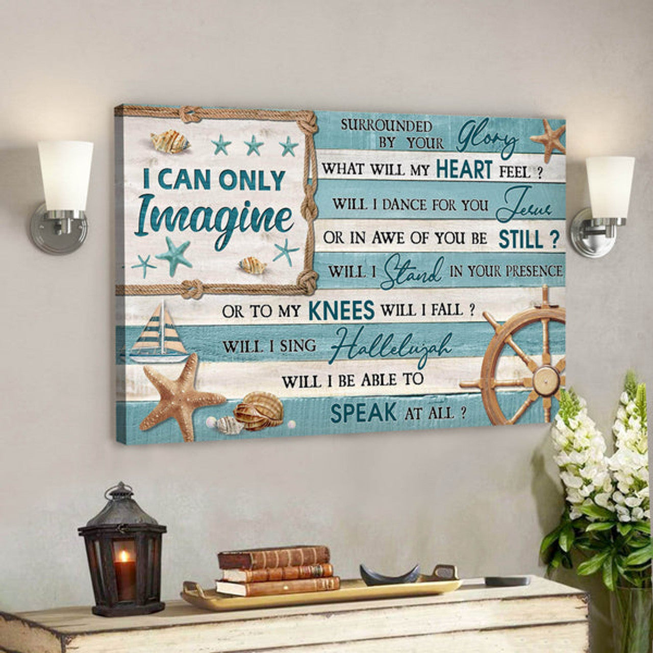 Bible Verse Canvas - The Sea Canvas - I Can Only Imagine Canvas Wall Art - Scripture Canvas Wall Art