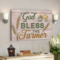 Bible Verse Canvas - God Bless The Farmer Wall Art Canvas - Scripture Canvas Wall Art 