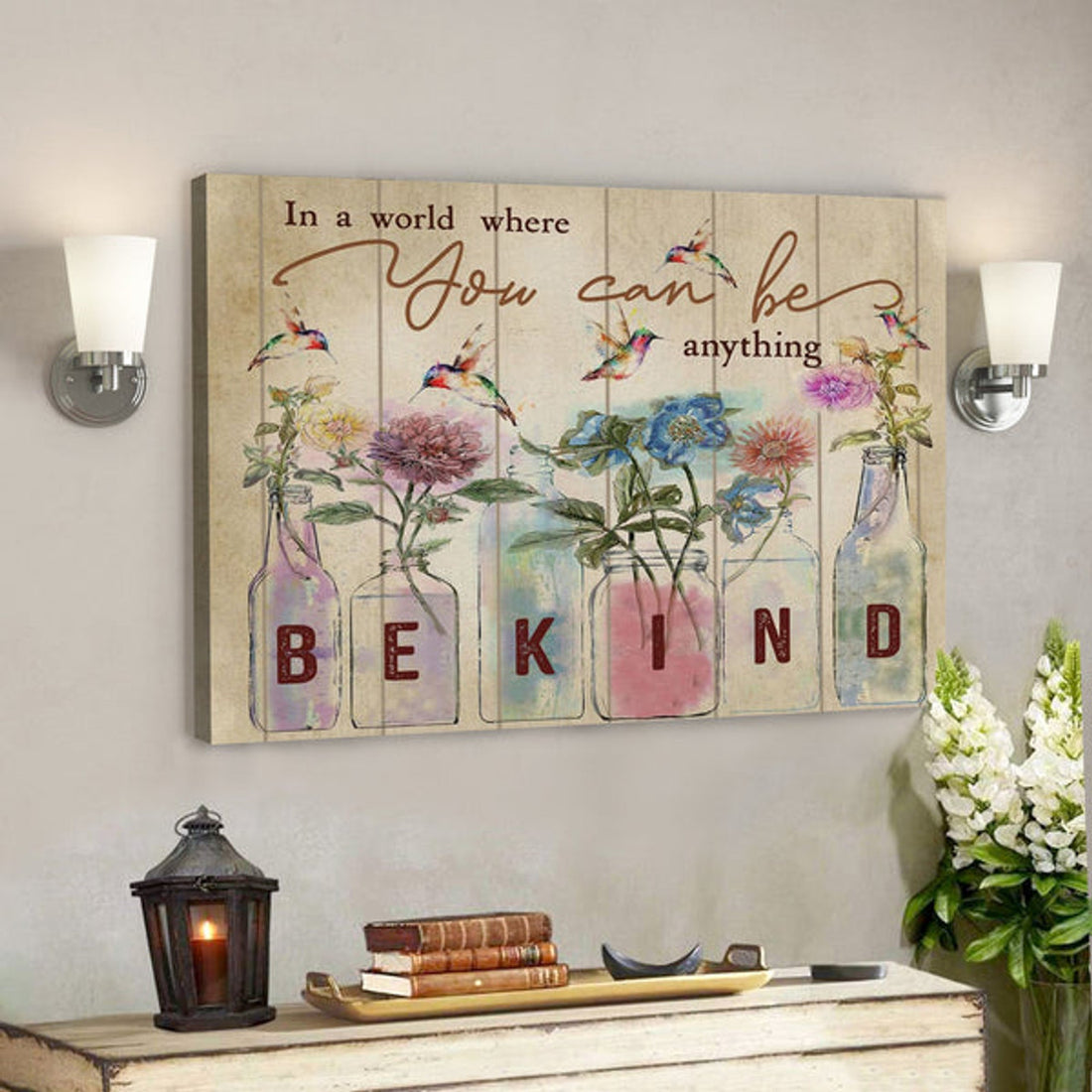 Bible Verse Canvas - Be Kind Canvas Wall Art - Scripture Canvas Wall Art 
