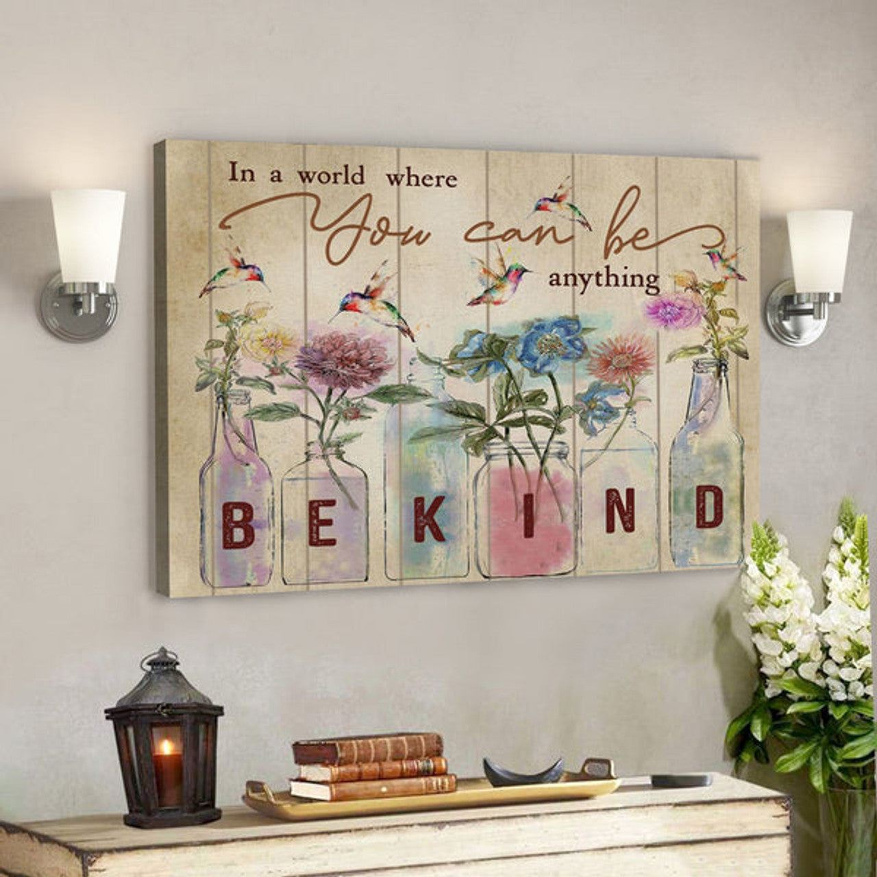 Bible Verse Canvas - Be Kind Canvas Wall Art - Scripture Canvas Wall Art 