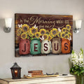 In The Morning When I Rise Give Me Jesus Canvas Poster - Bible Verse Wall Art 